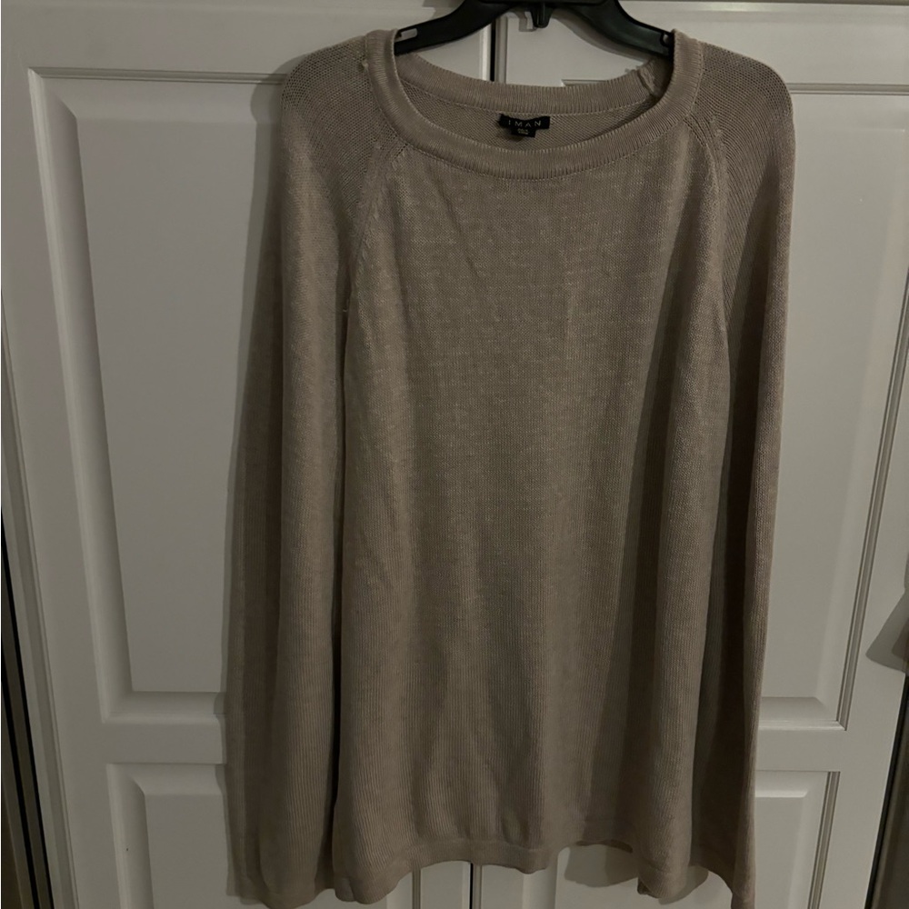 Inman‎ sweater poncho.  Size ML.  Cotton, nylonn, cashmere blends.